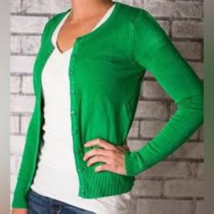 Kelly Green Long Sleeve Cardigan